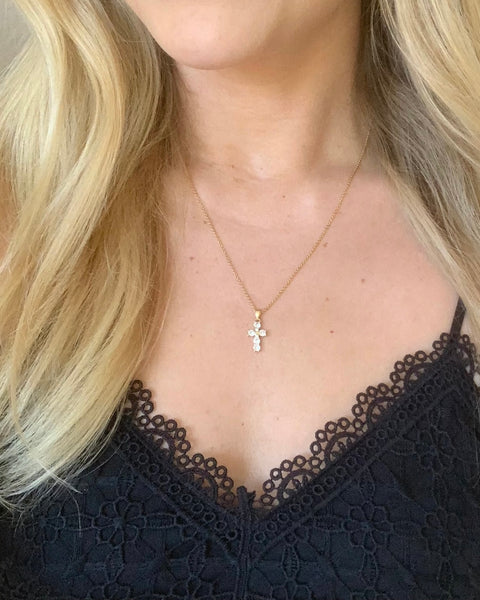 Crystal Cross Necklace