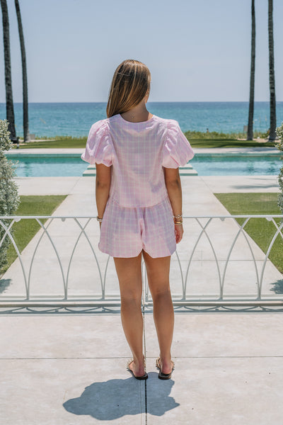 Phoebe Plaid Bow Tied Set