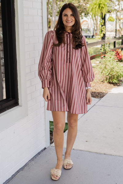 Ellie Striped Mini Dress
