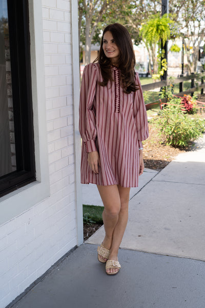 Ellie Striped Mini Dress