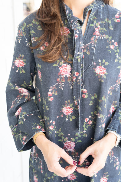 Floral Cotton Mini Dress