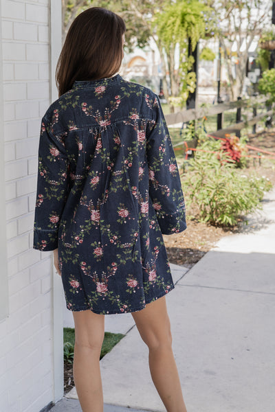 Floral Cotton Mini Dress