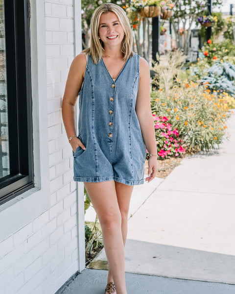 Helen Denim Romper