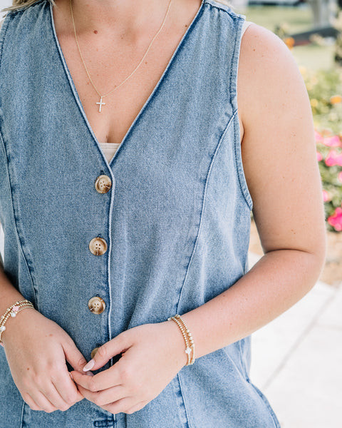 Helen Denim Romper