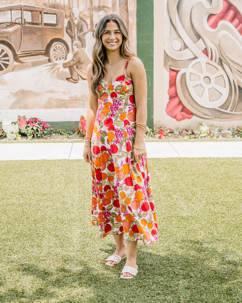 Sangria Sunset Beaded Dress