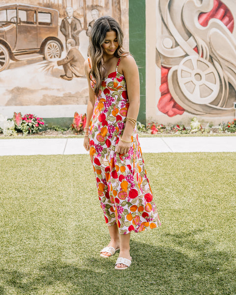 Sangria Sunset Beaded Dress