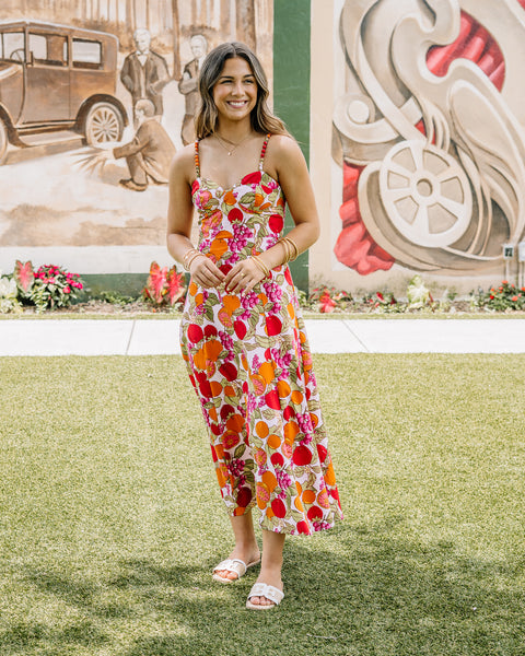 Sangria Sunset Beaded Dress