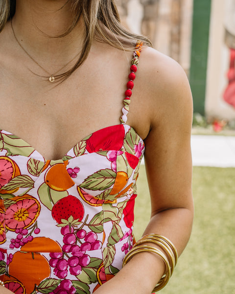 Sangria Sunset Beaded Dress