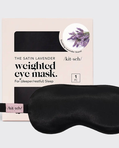 The Lavender Weighted Satin Eye Mask