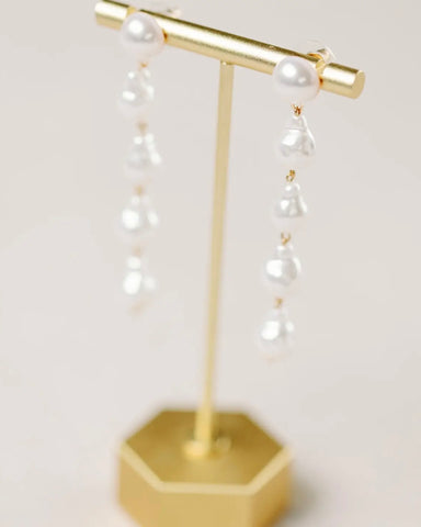 Pearl Statement Drop Earrings