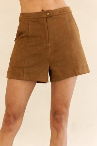 Hallie Suede Shorts