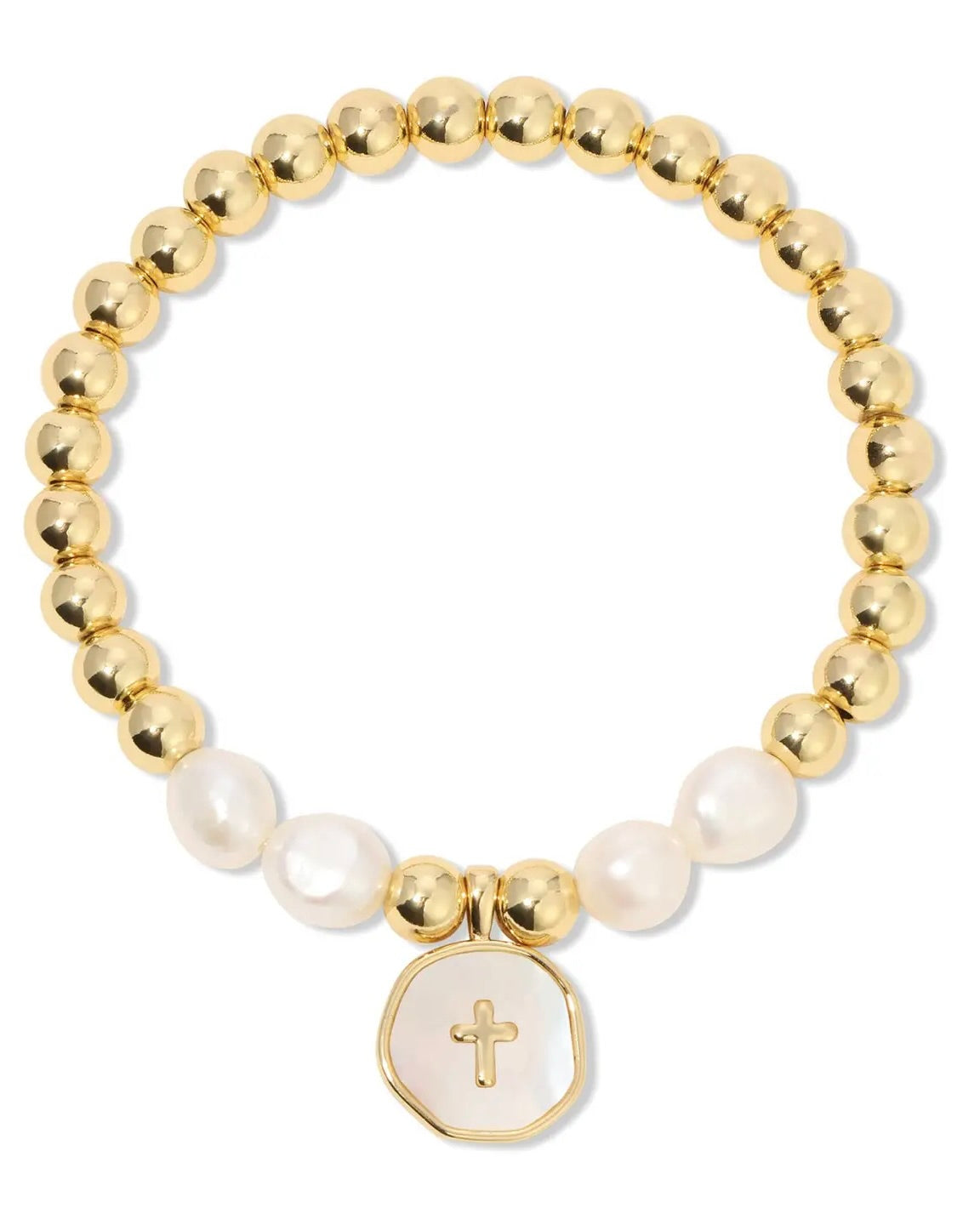 Cross & Pearl Charm Bracelets