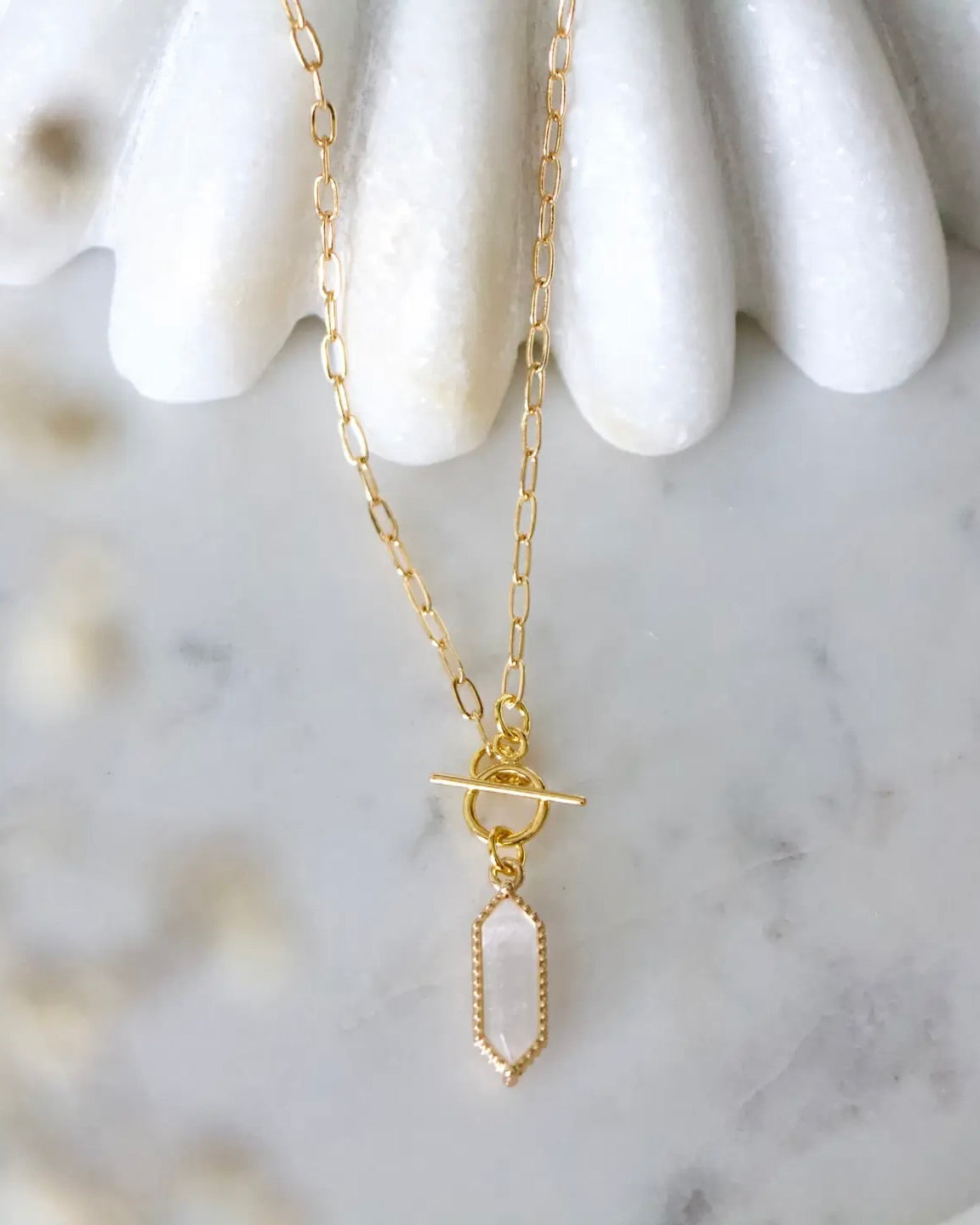 Quartz Toggle Necklace