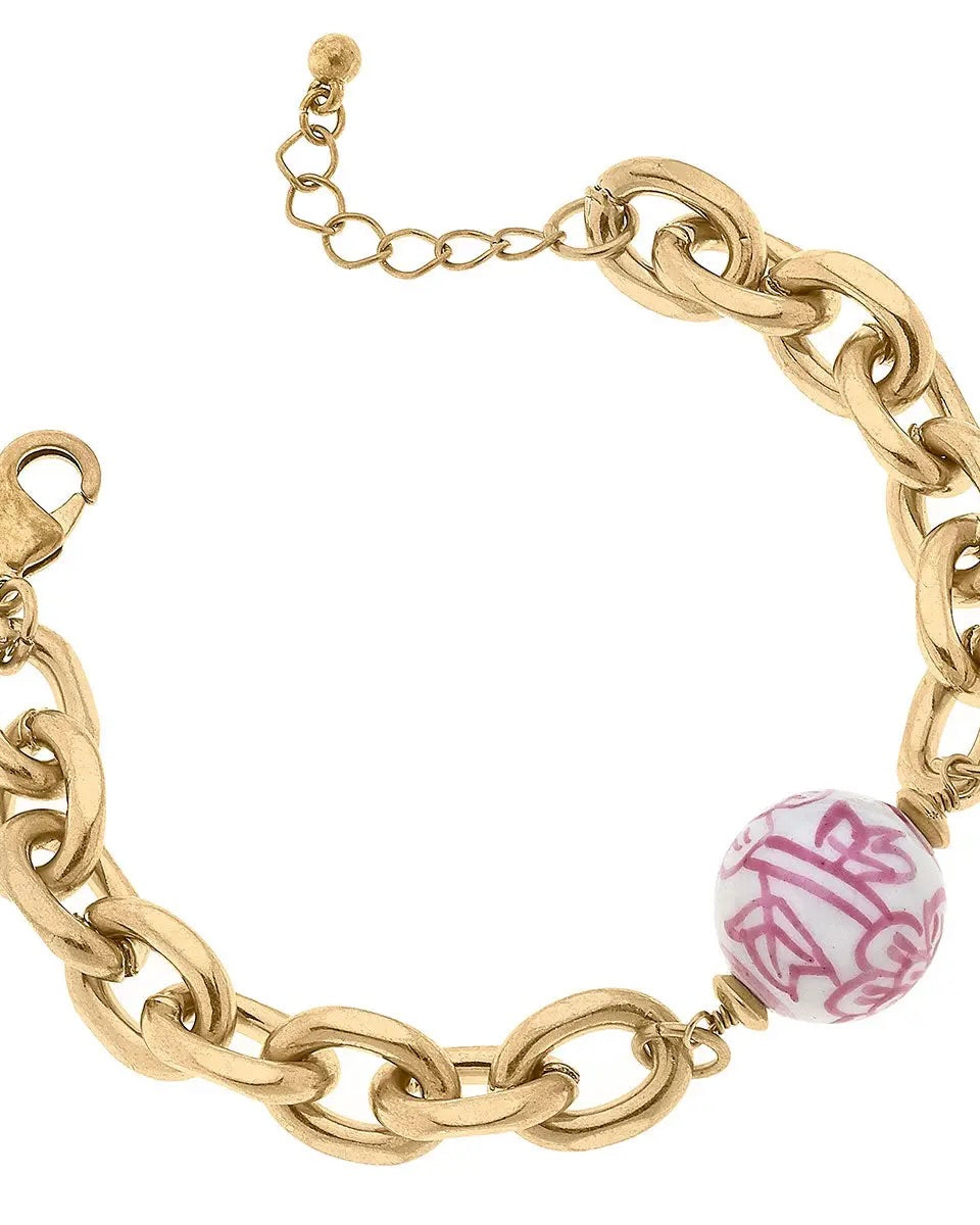 Marchesa Chinoiserie & Chunky Chain Bracelet