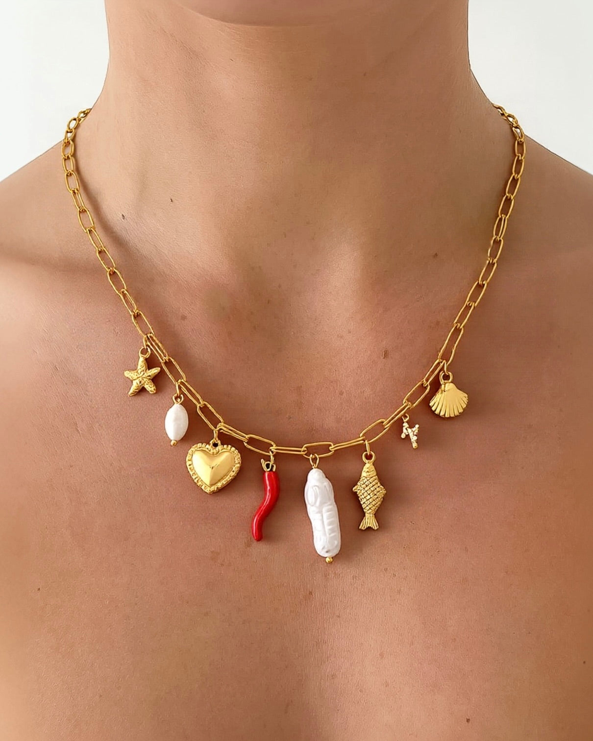 Pepper Fish Charm Necklace