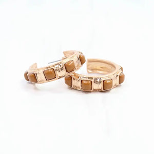 Allie Hammered Gold Earring