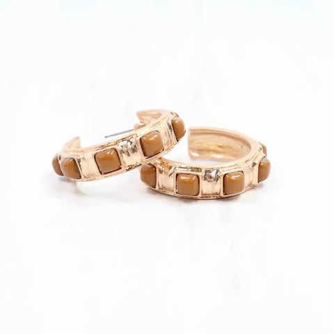 Allie Hammered Gold Earring
