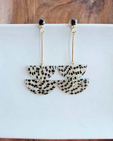 Everly - Black Shimmer Checker