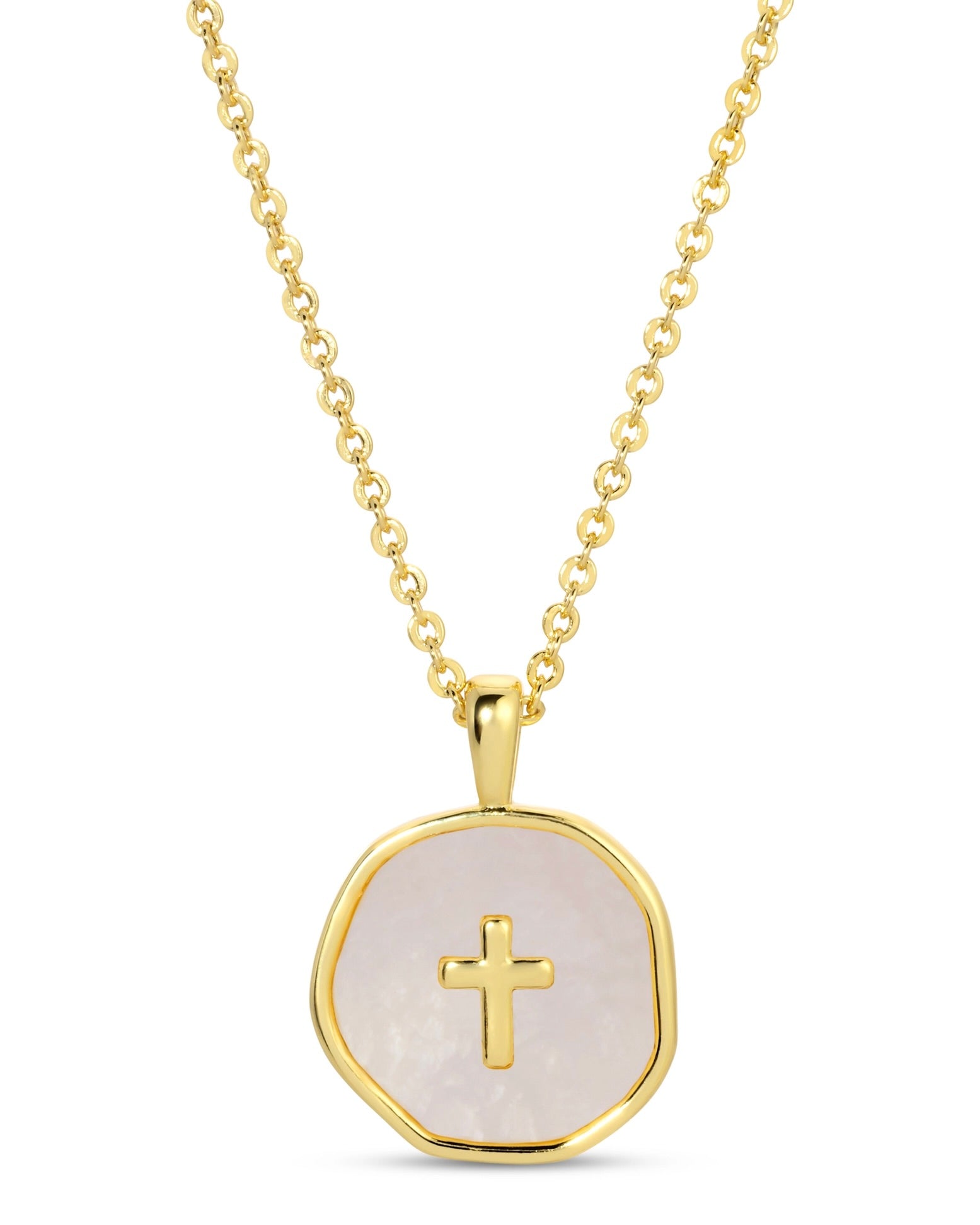 Shell with Cross Pendant Necklace
