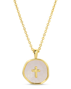 Shell with Cross Pendant Necklace