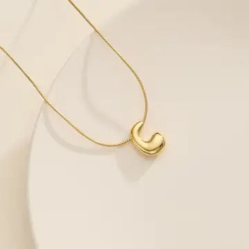 Bubble Initial Necklace