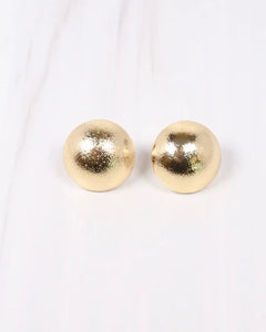 Tish Button Stud Earring Gold
