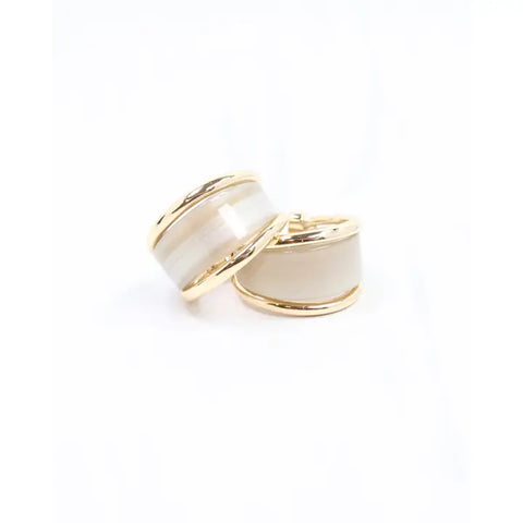 Daphne Gold Trimmed Hoop