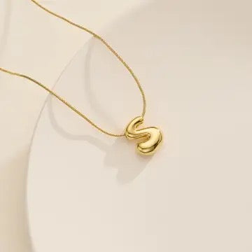 Bubble Initial Necklace