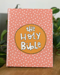 Happy Coral Dot ESV Bible