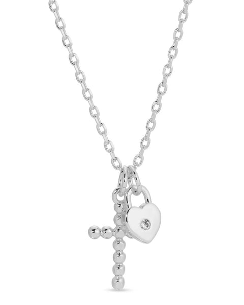 Cross 7 Heart Pendant Necklace