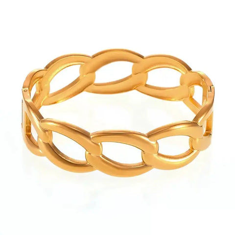 Chain Link Cuff Bangle Bracelet