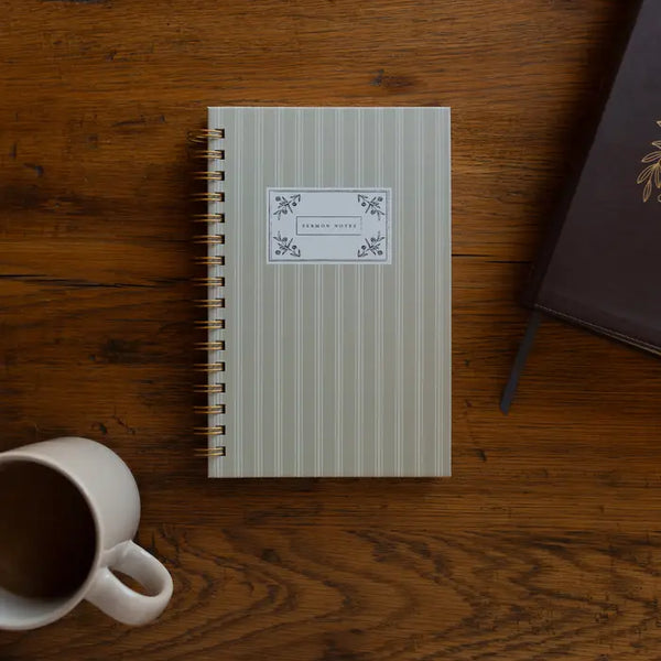 Sermon Notes Journal Pale Stripes