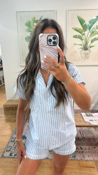 Kensington Stripe Shorty Pajamas