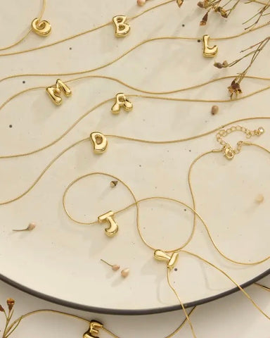 Bubble Initial Necklace