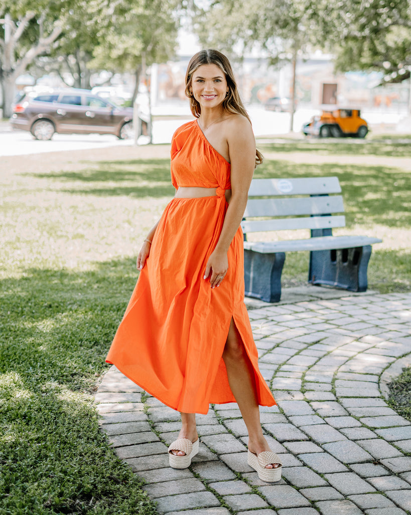 F&f orange maxi discount dress