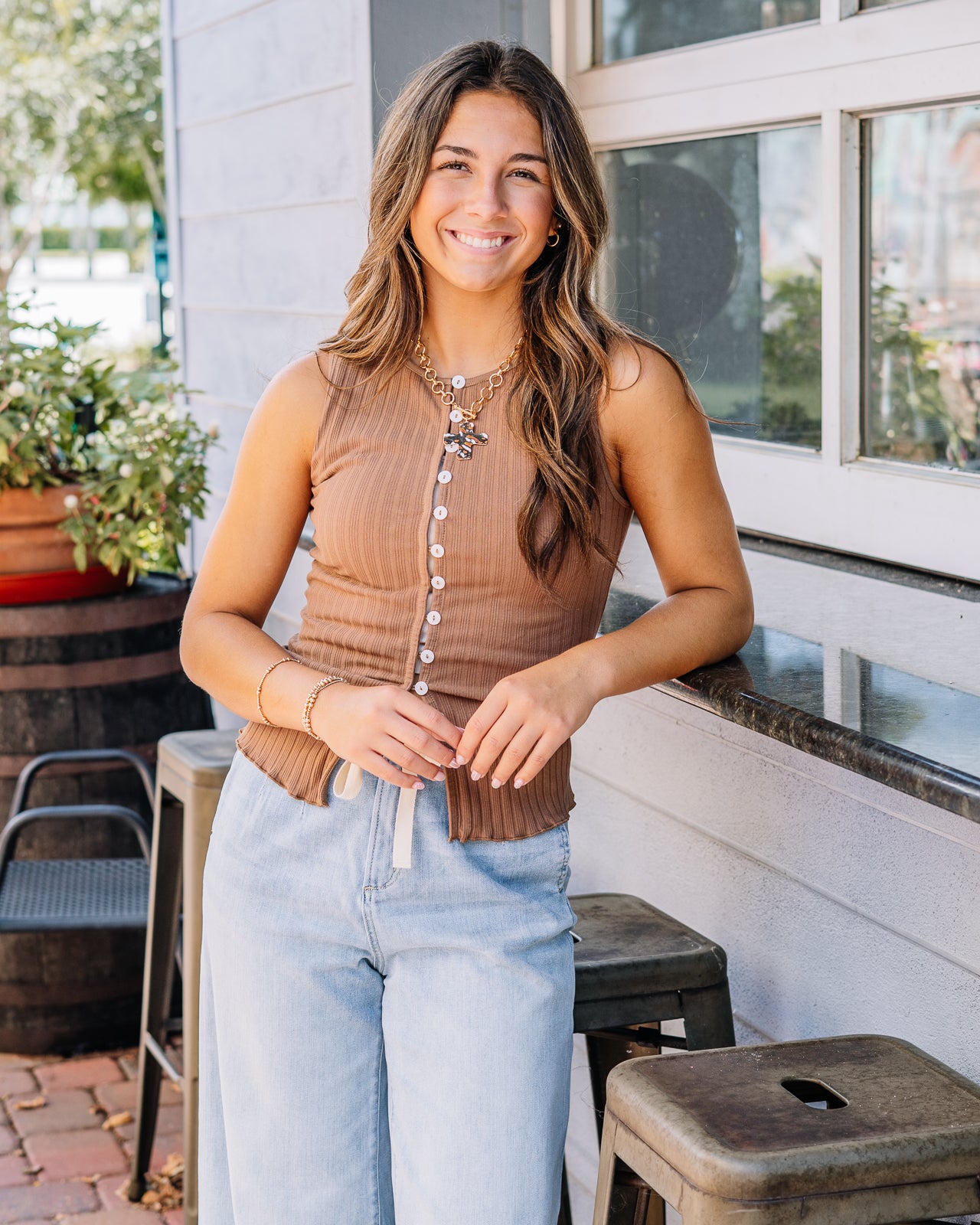 Hallie Button Up