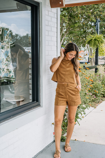 Hallie Suede Top