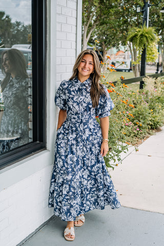 Hannah Floral Midi Dress