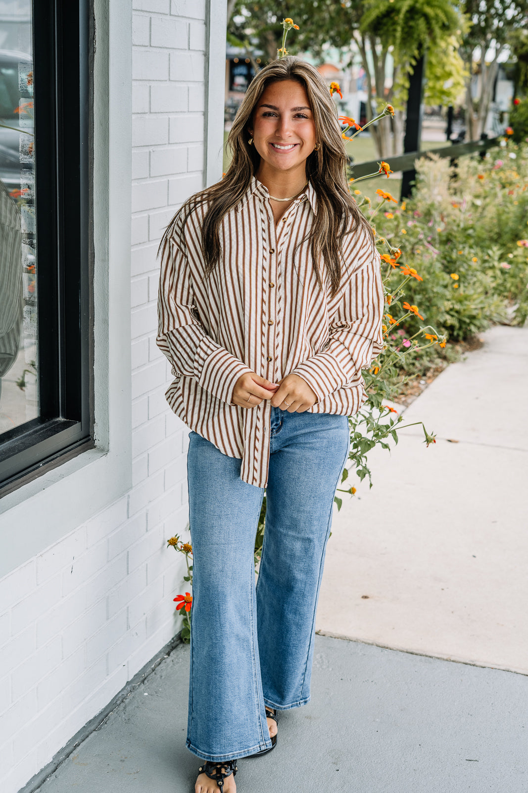 Missy Button up - Brown