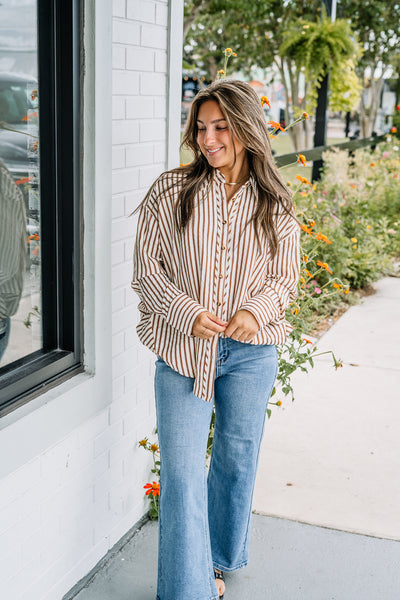 Missy Button up - Brown