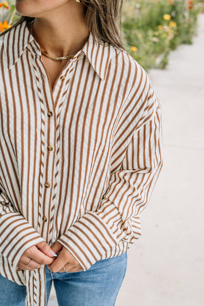 Missy Button up - Brown