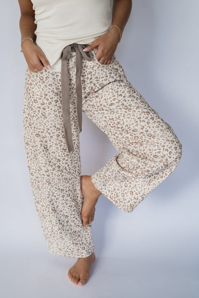Leopard Barrel Pants