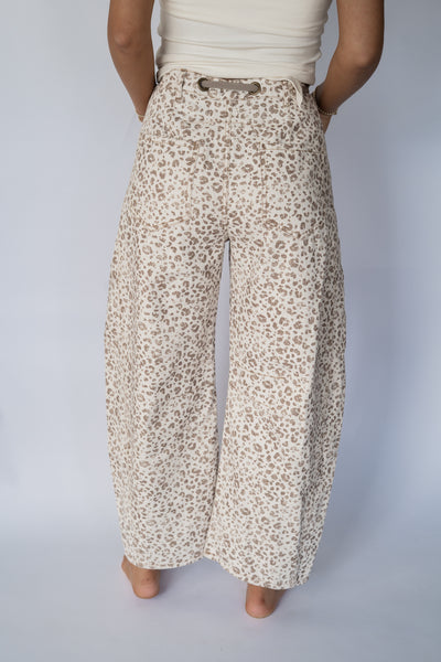 Leopard Barrel Pants