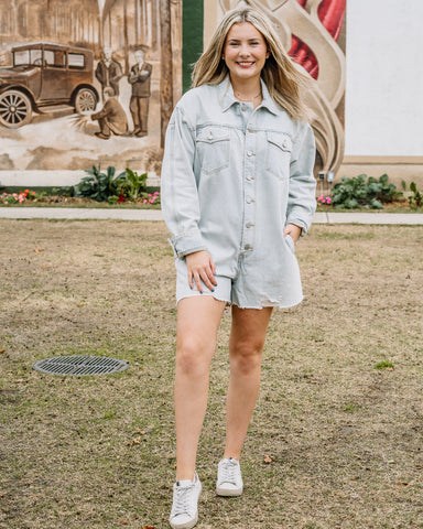 Denim Utility Romper