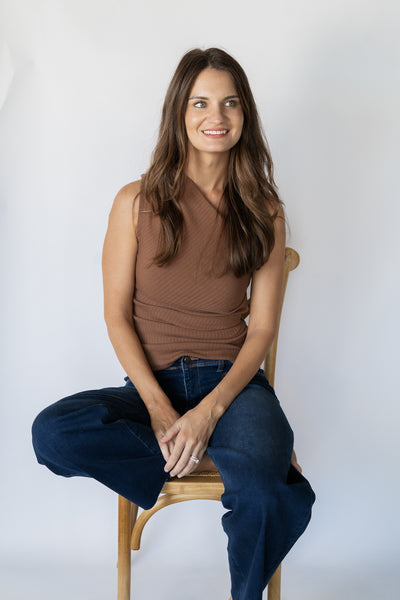 One Shoulder Ribbed Sweater Top