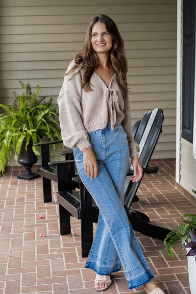 Tie Front Cardigan Sweater