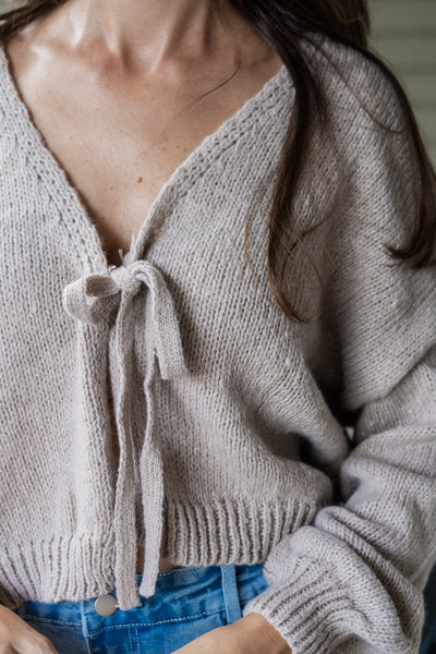 Tie Front Cardigan Sweater
