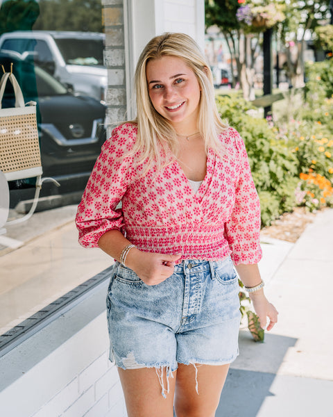 Mid Rise Distressed Shorts