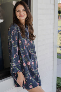 Floral Cotton Mini Dress