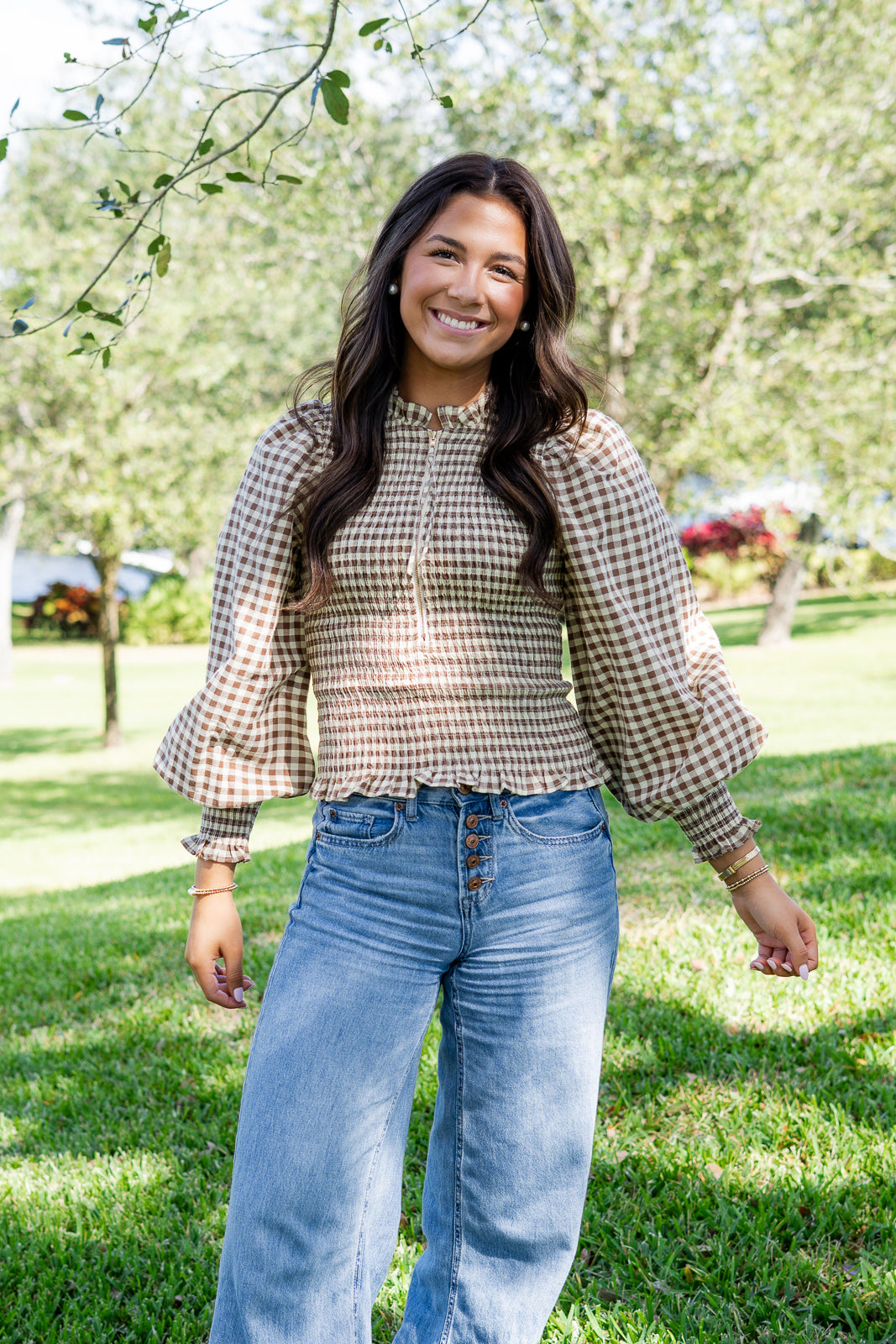 Kayden Gingham Long Sleeve